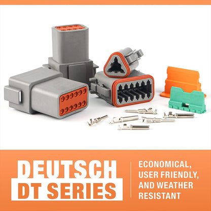 5 Sets 4 Pin Deutsch DT Connectors 4 Way Waterproof Male and Female Plugs