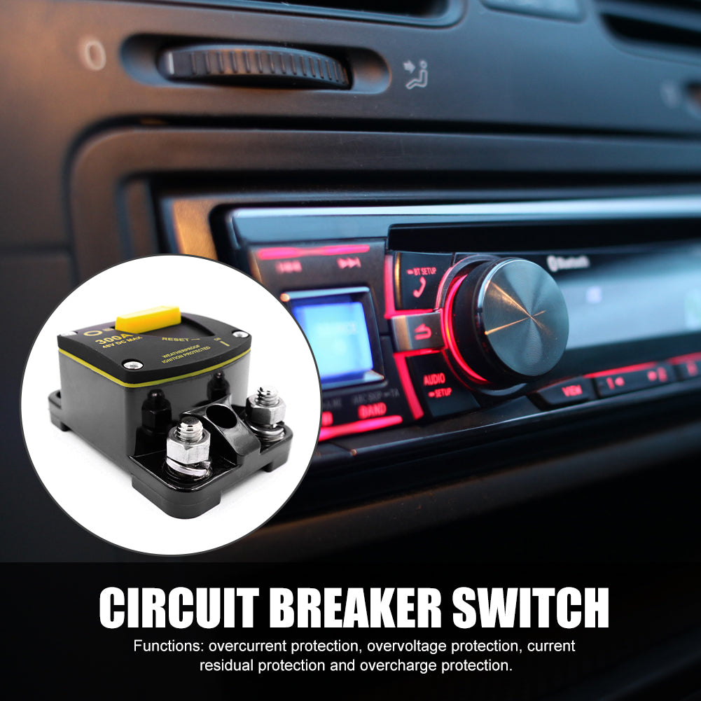 80A Circuit Breaker 12-48V DC Waterproof Manual Reset for Marine Boat RV Yatch