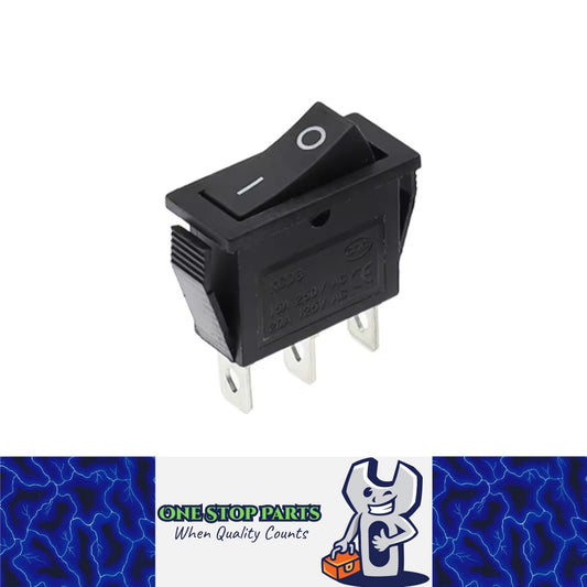 1 x Black Rocker Switch 31x14mm ON/OFF 3 Pin SPST KCD3 Switch