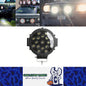 1 x Black Round LED Work Light 177mm 51W 12-24V 6000K Spot Beam LED Spotlight