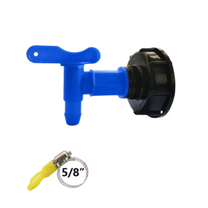 3/4" Thread IBC Tank Tap Adapter S60 to 16mm Hose Drum Garden Barrel Faucet