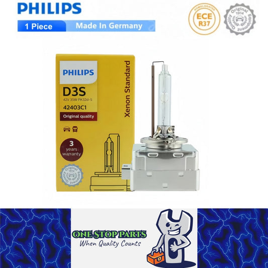 1 x PHILIPS D3S HID Xenon Globe 4200K Headlight Original Philips D3S HID Bulb