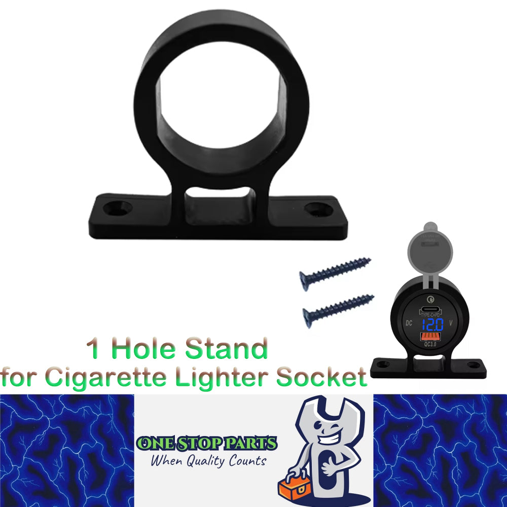 1 Hole USB Socket Stand USB Outlet Tent Panel for Cigarette Lighter Socket