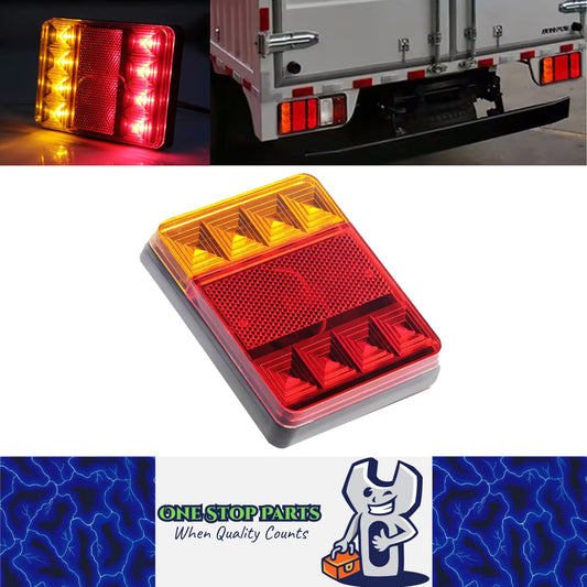 1 x 12V LED Trailer Lamp 8 LED Rear Light Stop Tail Indicator Truck Tail Light