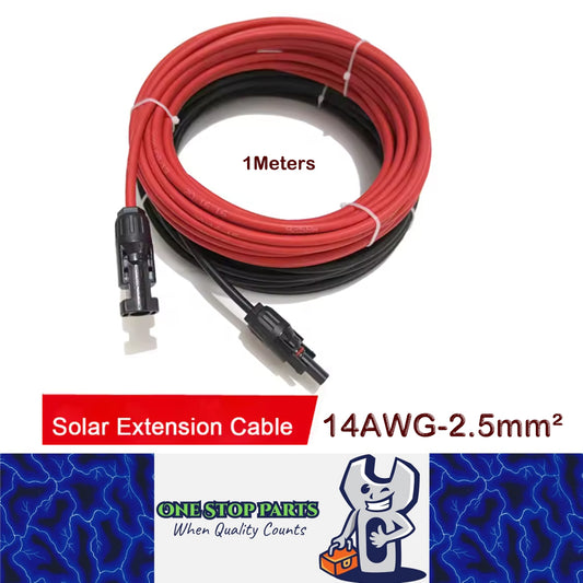 1 Pair 1M Solar Panel Extension Cable 14AWG 2.5mm² Cable with Solar PV Connector