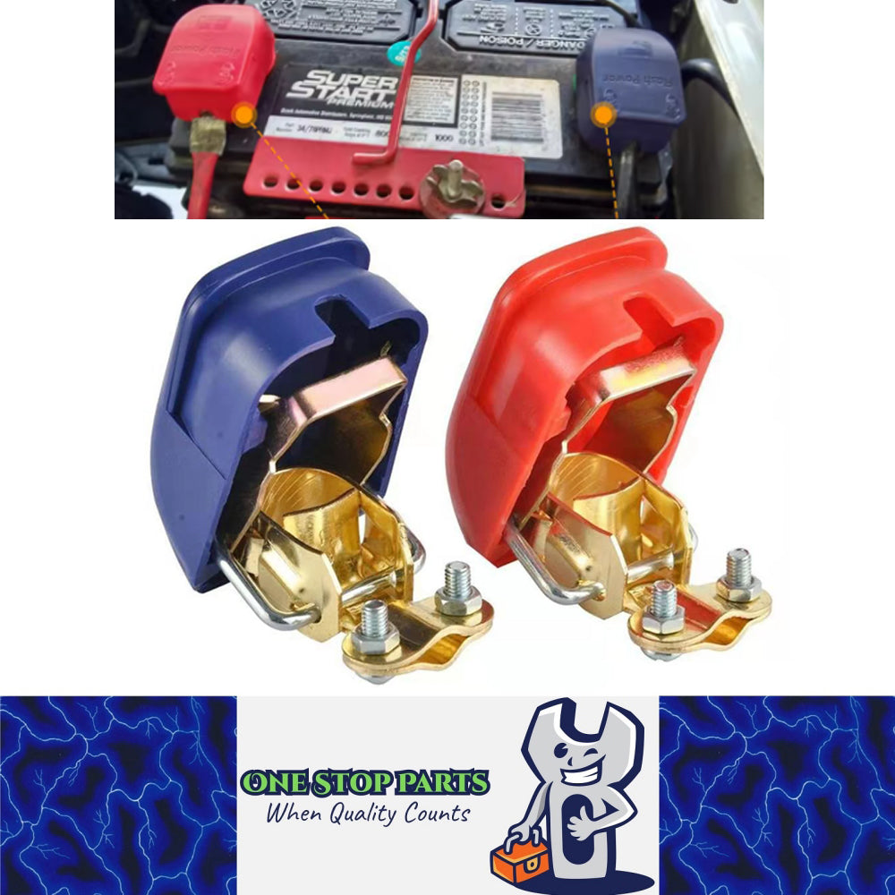 1 Pair Battery Terminal Connectors Quick Release Battery Clamps Top Post Clips