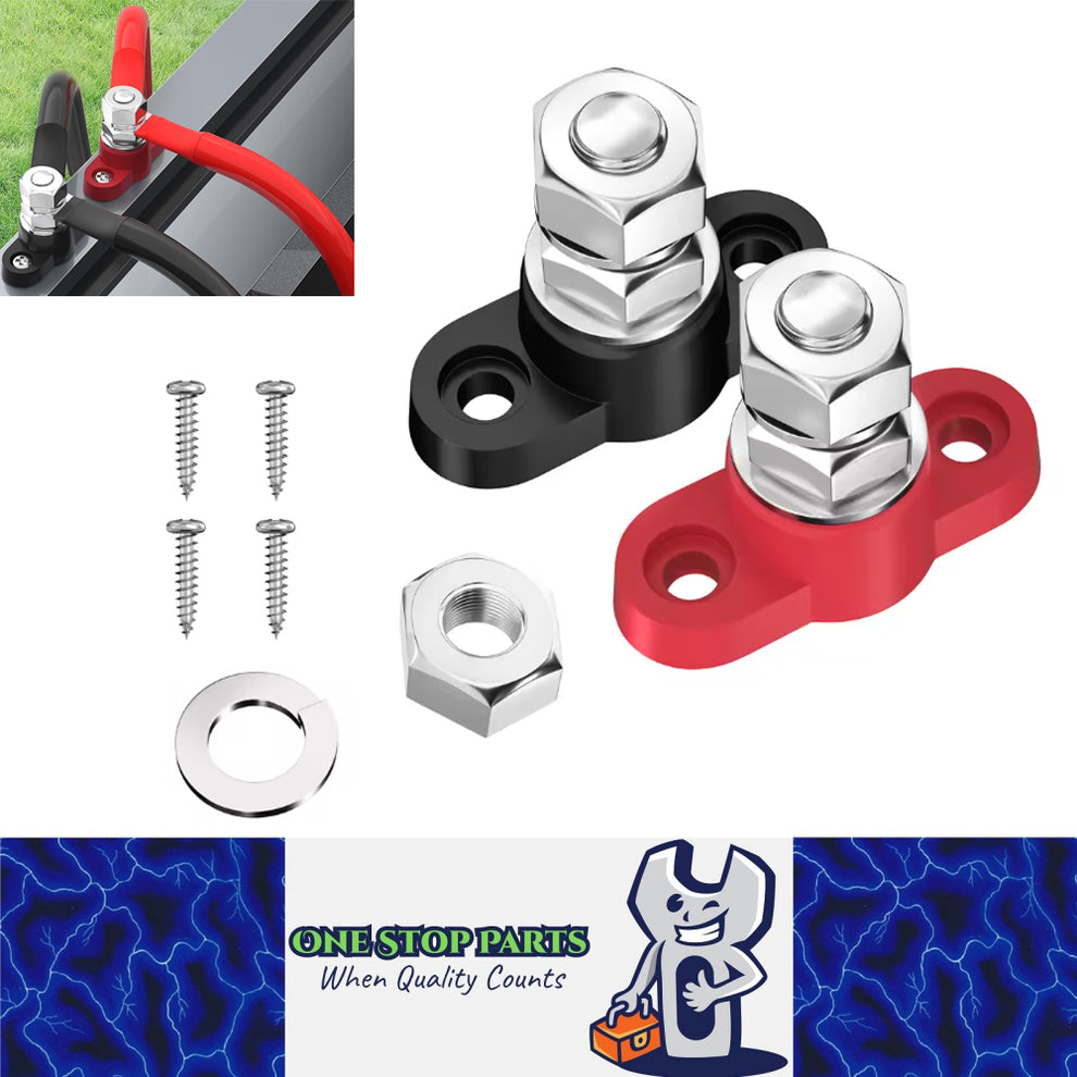 1 Pair M10 Terminal Block Stud 12-48V 250A Junction Power Distribution ...