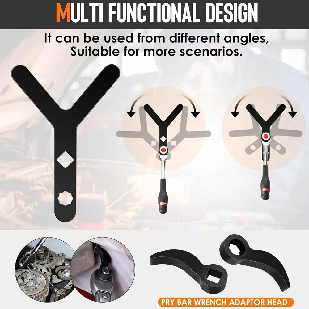1 Set Car Lower Control Arm Prying Tool and Pry Bar Wrenches for 12.7mm Ratchet