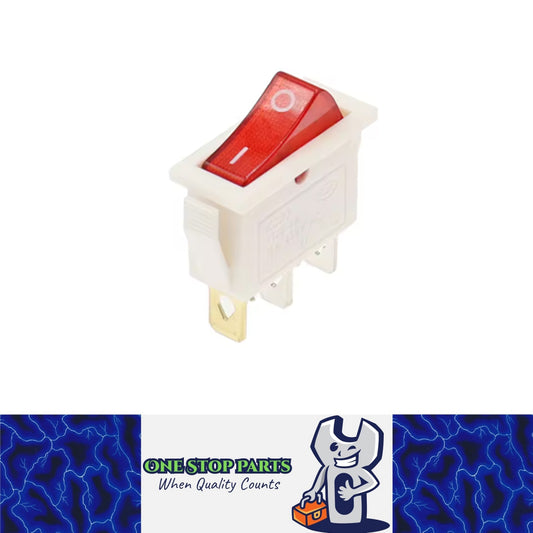 1 x Rocker Switch 31x14mm ON/OFF 3 Pin SPST KCD3 Switch Red LED Light