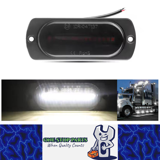 1 x White LED Front Marker Lamp 100x38mm 12-24V 15LEDs Front Marker Signal Light