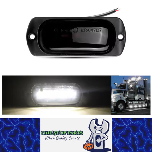 1 x White LED Front Marker Lamp 88x35mm 12V-24V 12LEDs Front Marker Signal Light