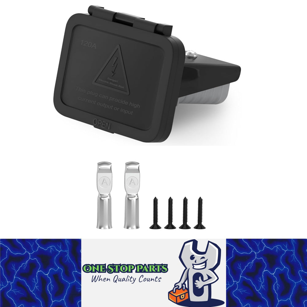 1 x 120A Grey Anderson style Plug Includes Flush Mount Bracket and Cover