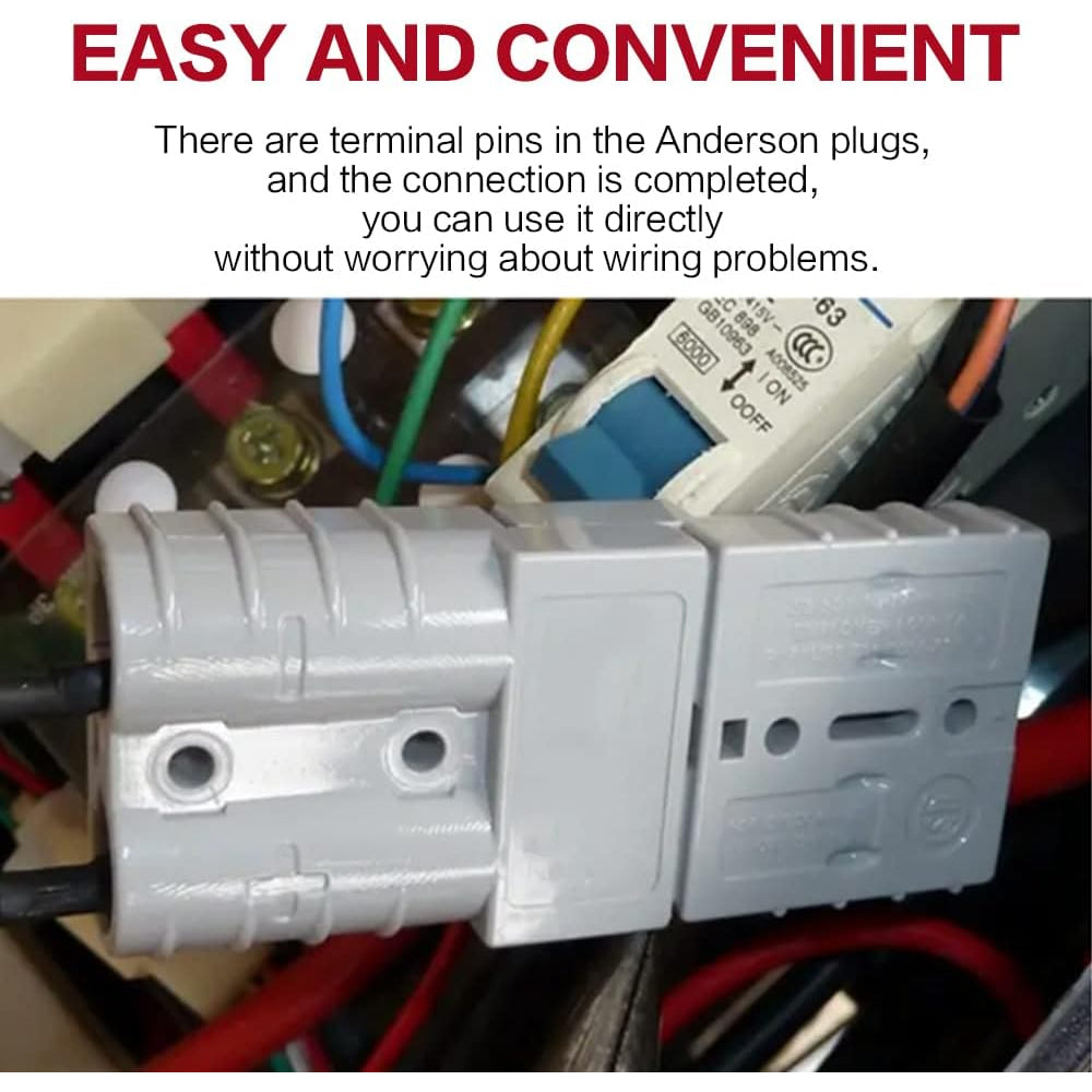 1 x 50Amp Anderson Plug With 1M 12AWG 4mm² Cable 50A Anderson Connector Cable
