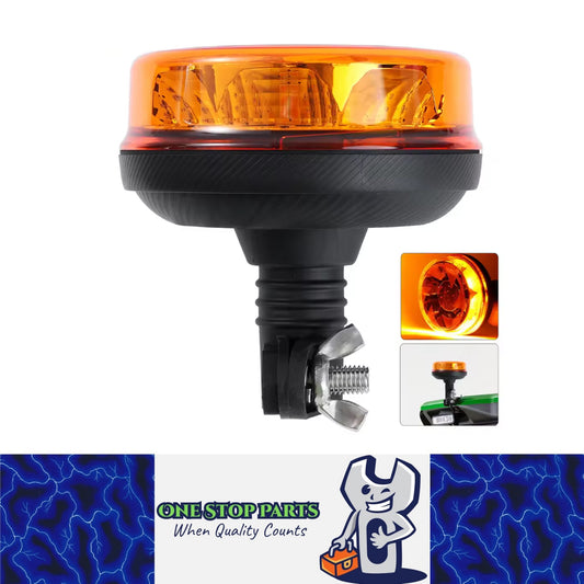 1 x Amber LED Strobe Light Beacon Lamp 12-24V Emergency Flashing Warning Light