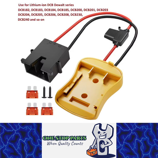 1 x Dewalt 20V Power Wheel Battery Adapter Compatible with Fisher 12 Volt Power