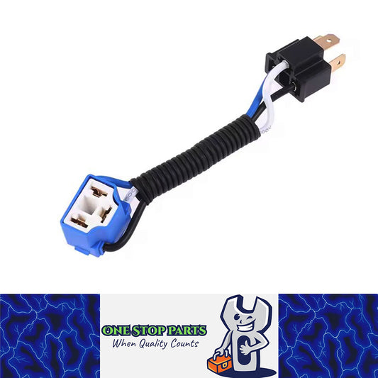1 x Female-Male H4 Side Plug 3 Pin Suits H4 Globe Adaptor Adaptor