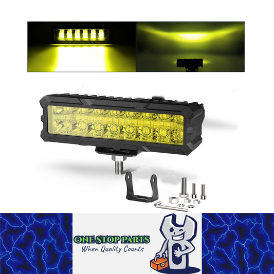 1 x Yellow LED Work Light 50W 155x43mm 12-24V Spot Flood Beam LED Car Boat Light