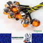 10 x Amber Round LED Side Marker Lamps 1.9CM 12V-24V LED Side Marker Lamps