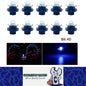 10 x Blue T5 Cap B8.4D COB LED Instrument Light Twist and Lock LED Dash Light