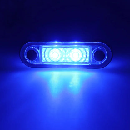 10 x Blue LED Side Marker Lamps 82x27mm 12V-24V LED Side Signal Indicator Lights