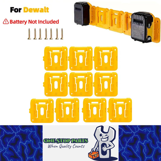 10 x Battery Holders Wall Mount Battery Storage Dock for Dewalt 18V 20V Battery