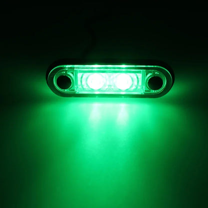 10 x Green LED Side Marker Lamps 82x27mm 12V-24V LED Side Marker Signal Lights