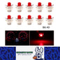 10 x Red T5 Cap B8.4D COB LED Instrument Light Twist and Lock LED Dash Light