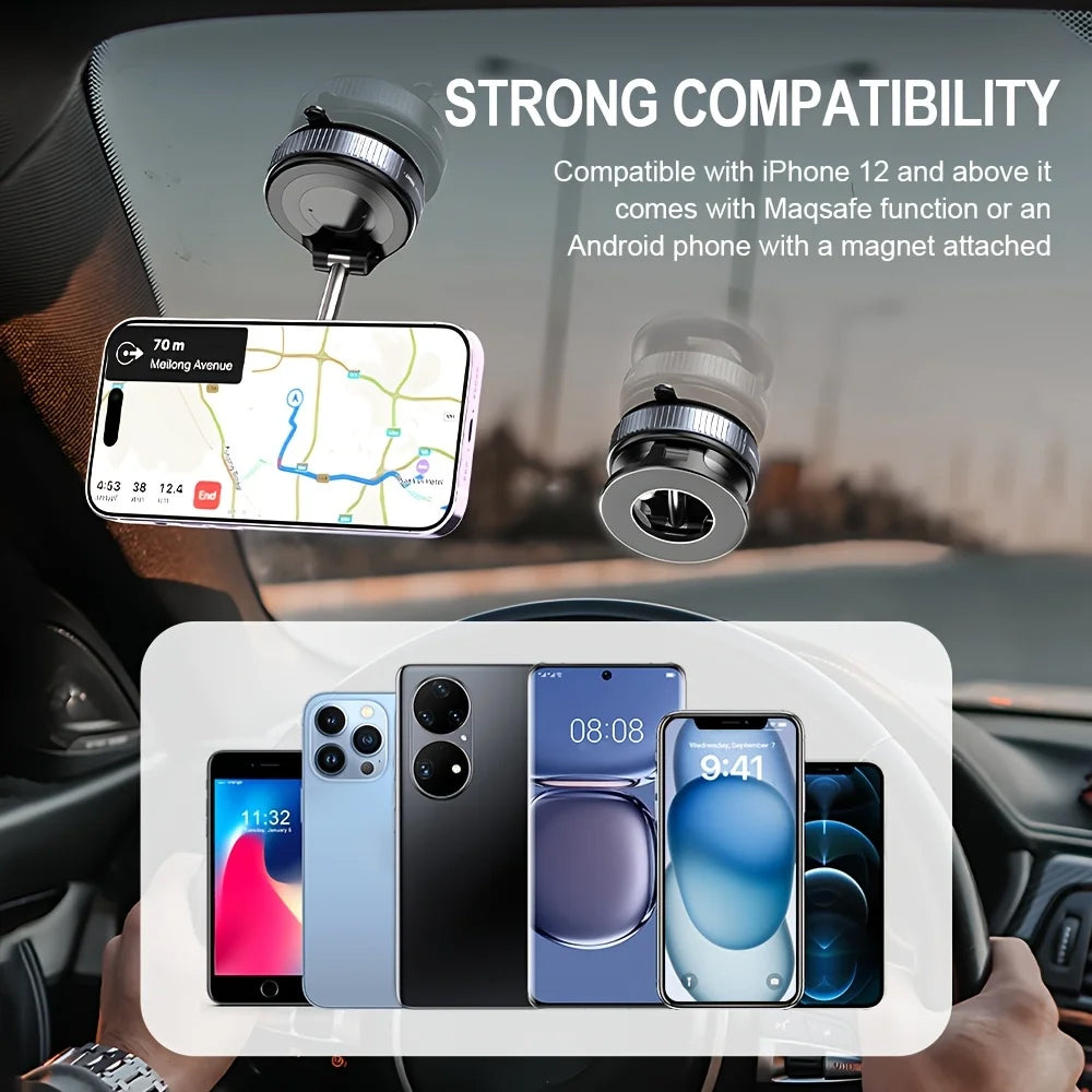 360° Rotating Magnetic Car Phone Holder Retractable & Foldable Cell Phone Stand