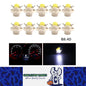10 x White T5 Cap B8.4D COB LED Instrument Light Twist and Lock LED Dash Light