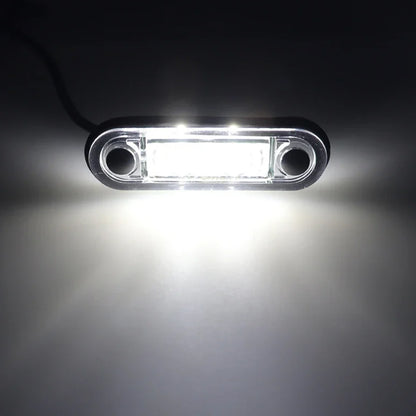 10 x White LED Front Marker Lamps 82x27mm 12-24V LED Front Marker Signal Lights