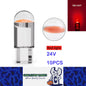 10 X 24V Red T10 Dome Head COB LED Globes Ideal for Dash Lights Parkers