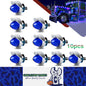 10 x Blue Round LED Side Marker Lamps 1.9CM 12V-24V LED Signal Indicator Light