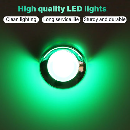 10 x Green Round LED Side Marker Lamps 1.9CM 12V-24V LED Marker Signal Lights