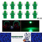 10 x Green T5 Cap B8.5D COB LED Instrument Light Twist and Lock LED Dash Light