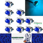 10 x Ice Blue Round LED Side Marker Lamps 1.9CM 12V-24V LED Signal Indicator
