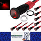 10 x Red LED Indicator Light 6mm Metal 12V Red Pilot Lamp IP67 Car Boat Marine