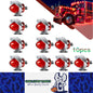 10 x Red Round LED Rear Marker Lamps 1.9CM 12V-24V LED Rear Marker Lights