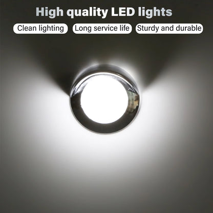 10 x White Round LED Front Marker Lamps 1.9CM 12V-24V LED Front Marker Lights