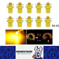 10 x Yellow T5 Cap B8.5D COB LED Instrument Light Twist and Lock LED Dash Light