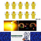 10 x Yellow T5 Cap B8.4D COB LED Instrument Light Twist and Lock LED Dash Light