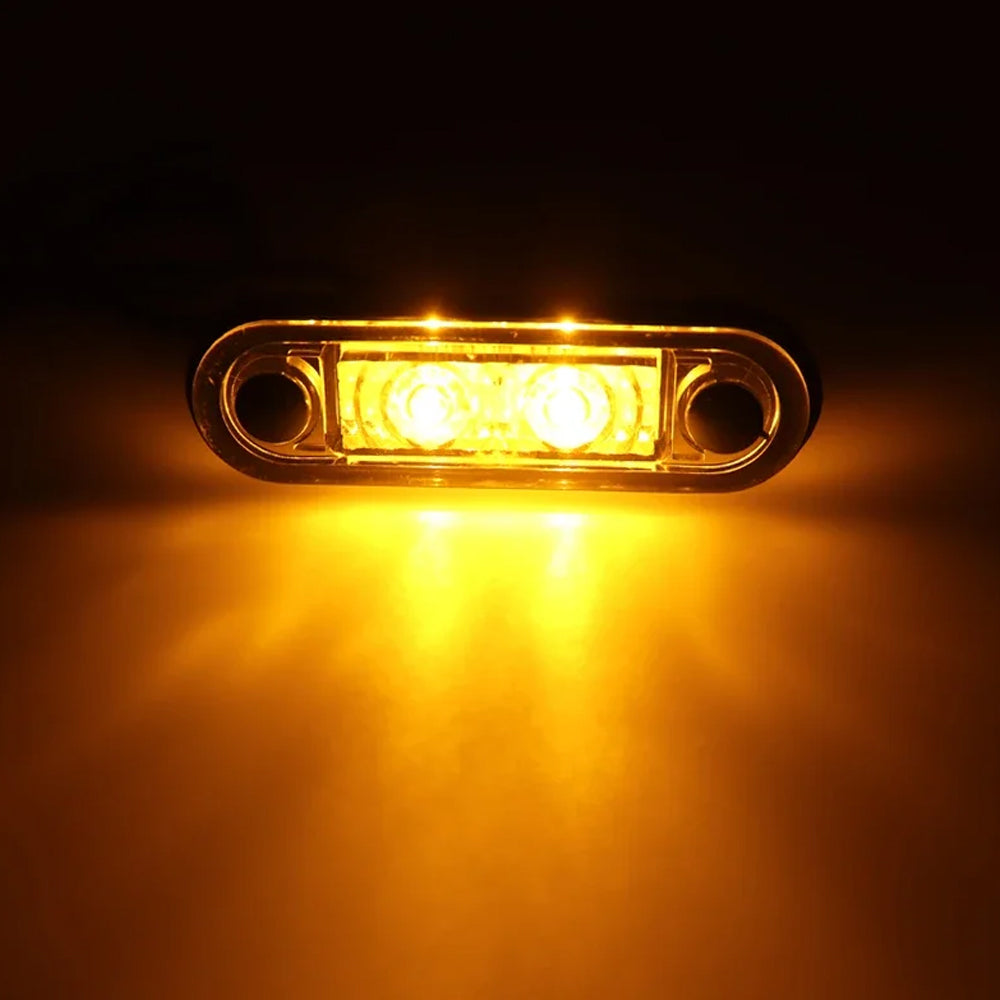 10 x Amber LED Side Marker Lamps 82x27mm 12V-24V LED Side Marker Signal Lights