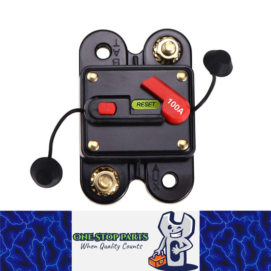 12V 24V 100A Circuit Breaker Manual Reset WaterProof Ideal for 4wd Caravan Boat