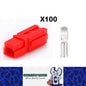 100 x 180A Red Anderson Style Single Pin 180Amp Connector Plug Single Terminal