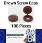 100 x Brown screw covers Bulk Screw Cap Covers with Lid (100pcs)