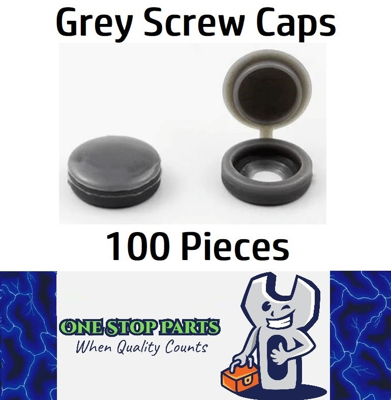 100 x Grey screw covers Bulk Screw Cap Covers with Lid (100pcs)