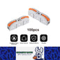 100 x Lever Nut Wire Connectors 1 to 1 Inline Wire Cable Connector ClampTerminal