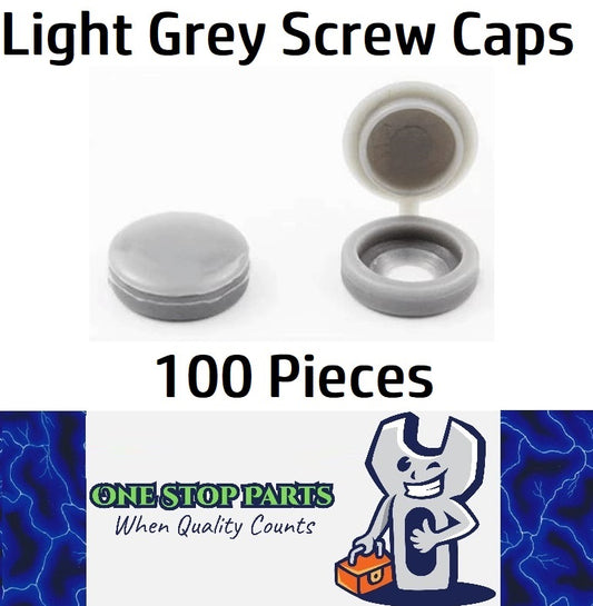 100 x Light Grey screw covers Bulk Screw Cap Covers with Lid (100pcs)