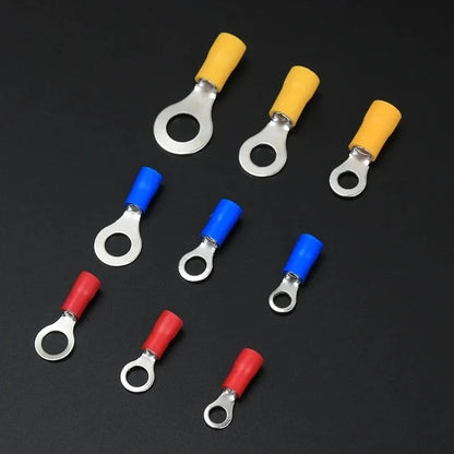 102 Piece Pack Insulated RV Ring Terminals Spade Bullet Terminal Crimp Connector