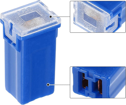 5 x 100Amp Blue Small Slow Blow Fuse Block 10mmx12mm x 27mm High 100A Fuse(5pcs)