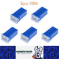 5 x 100Amp Blue Small Slow Blow Fuse Block 10mmx12mm x 27mm High 100A Fuse(5pcs)